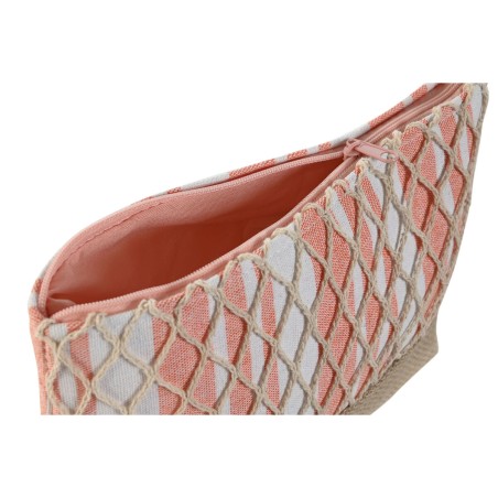 Reise-Toilettentasche Home ESPRIT Grau Koralle 25 x 7 x 15 cm (2 Stüc