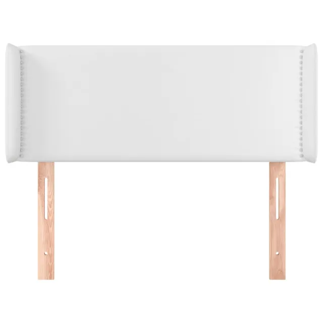 Tête de lit avec oreilles Blanc 83x16x78/88 cm Similicuir