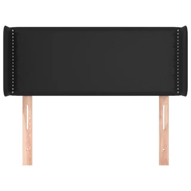 Tête de lit avec oreilles Noir 93x16x78/88 cm Similicuir