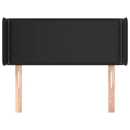 Tête de lit avec oreilles Noir 93x16x78/88 cm Similicuir