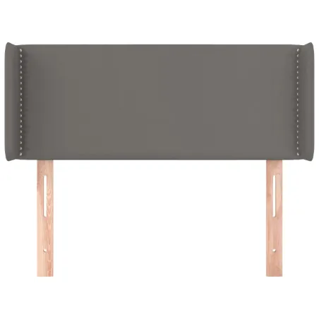 Tête de lit avec oreilles Gris 103x16x78/88 cm Similicuir