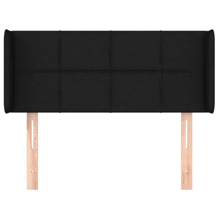 Tête de lit avec oreilles Noir 93x16x78/88 cm Tissu