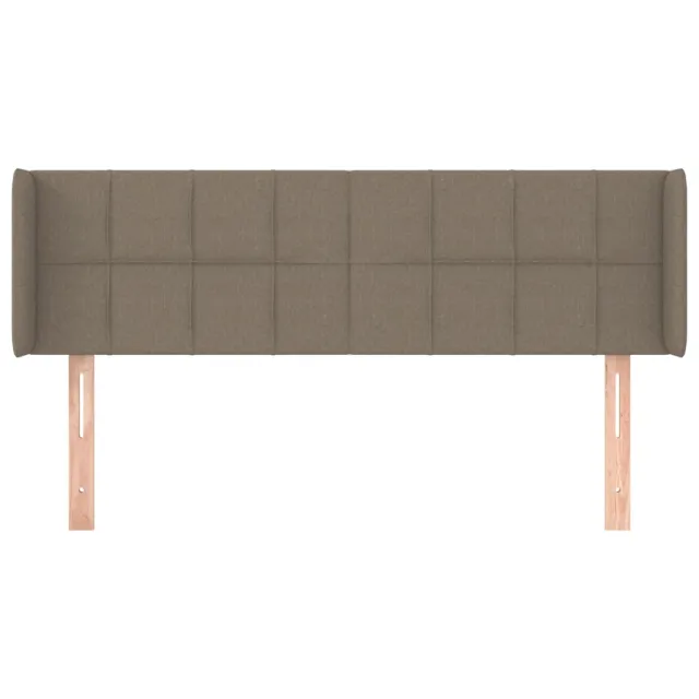 Tête de lit avec oreilles Taupe 147x16x78/88 cm Tissu