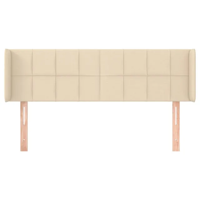 Tête de lit avec oreilles Crème 147x16x78/88 cm Tissu