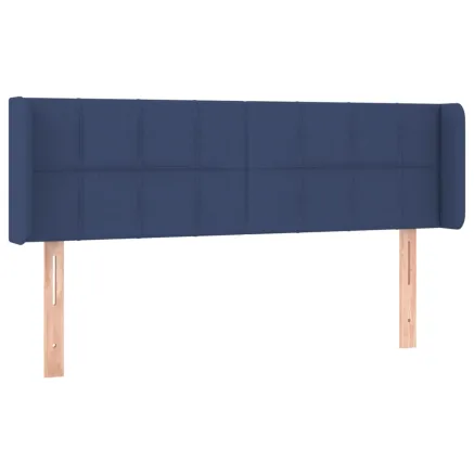 Tête de lit avec oreilles Bleu 147x16x78/88 cm Tissu 2