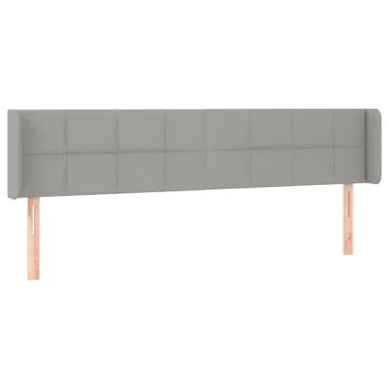 Tête de lit avec oreilles Gris clair 183x16x78/88 cm Tissu 2