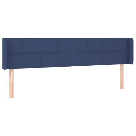 Tête de lit avec oreilles Bleu 183x16x78/88 cm Tissu 2