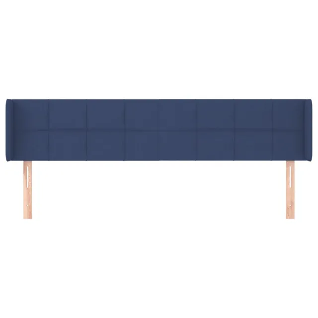 Tête de lit avec oreilles Bleu 183x16x78/88 cm Tissu