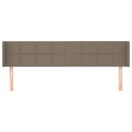 Tête de lit avec oreilles Taupe 203x16x78/88 cm Tissu