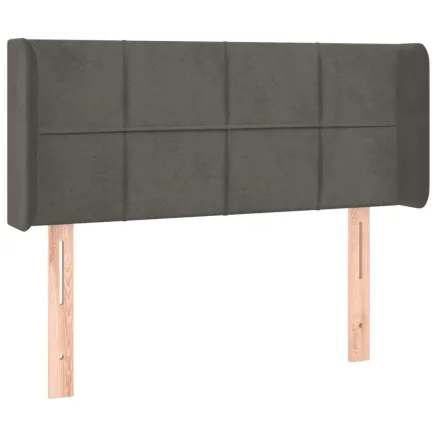 Tête de lit avec oreilles Gris foncé 83x16x78/88 cm Velours 2