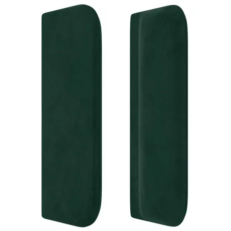 Tête de lit avec oreilles Vert foncé 83x16x78/88 cm Velours