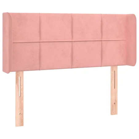 Tête de lit avec oreilles Rose 83x16x78/88 cm Velours