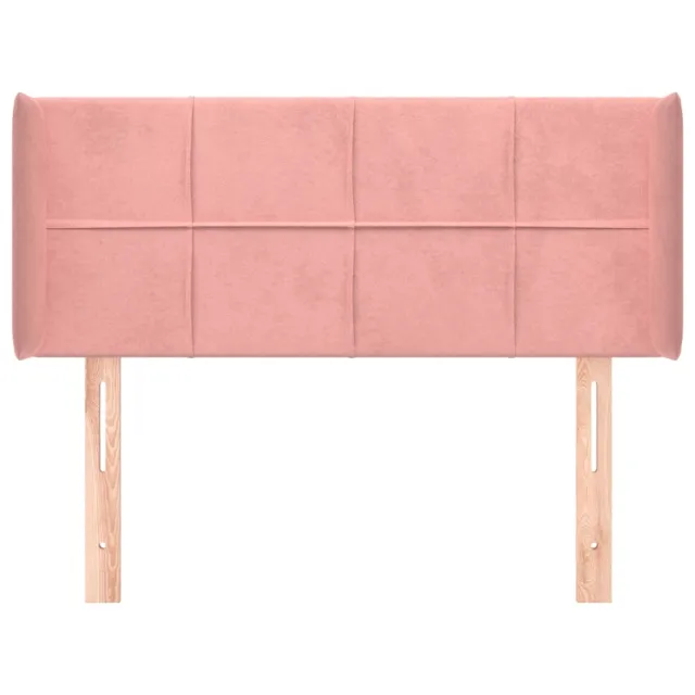 Tête de lit avec oreilles Rose 83x16x78/88 cm Velours