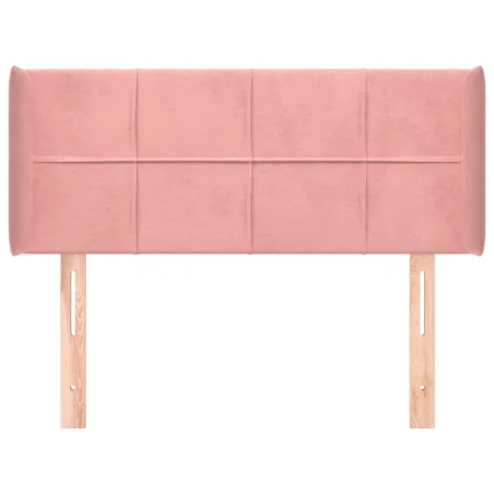 Tête de lit avec oreilles Rose 83x16x78/88 cm Velours