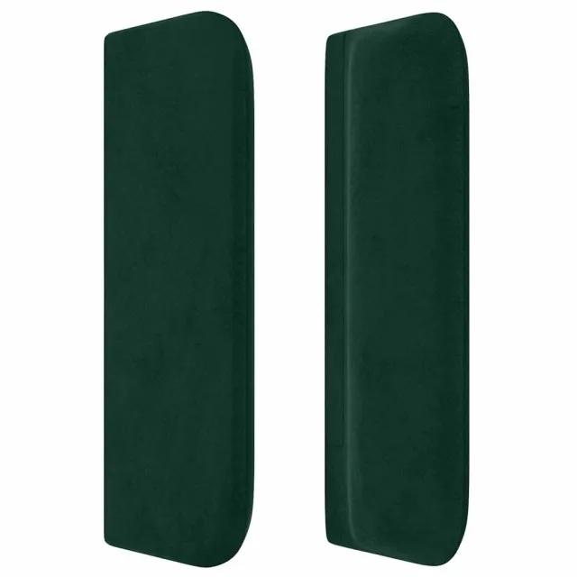Tête de lit avec oreilles Vert foncé 183x16x78/88 cm Velours
