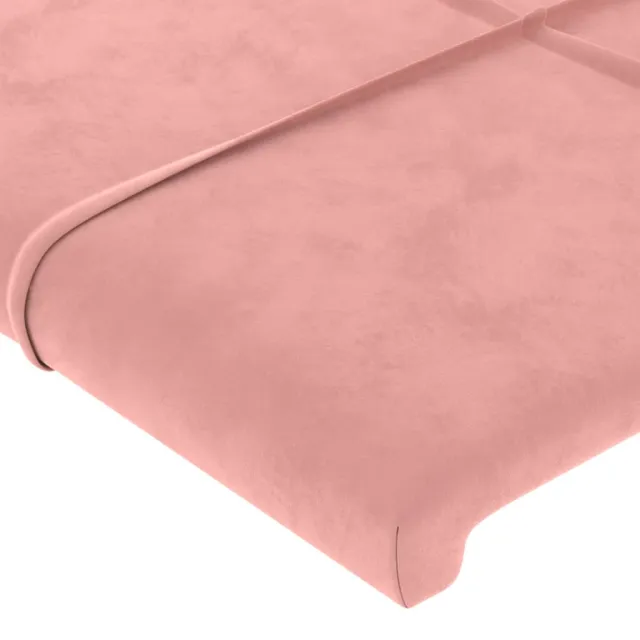 Tête de lit avec oreilles Rose 183x16x78/88 cm Velours