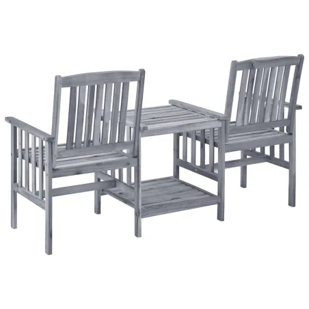 Chaises de jardin avec table à thé 159x61x92 cm bois d'acacia