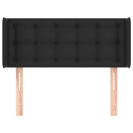 Tête de lit avec oreilles Noir 83x16x78/88 cm Similicuir