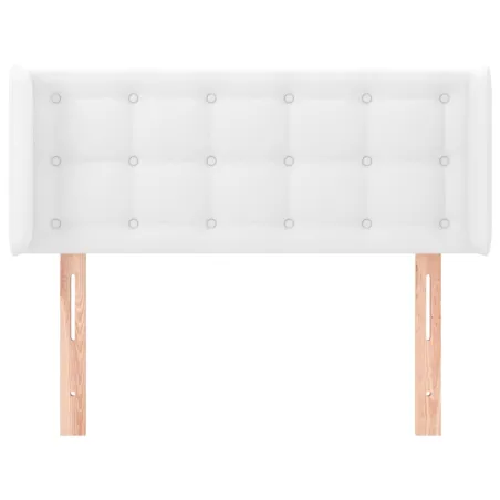 Tête de lit avec oreilles Blanc 83x16x78/88 cm Similicuir