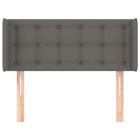 Tête de lit avec oreilles Gris 83x16x78/88 cm Similicuir
