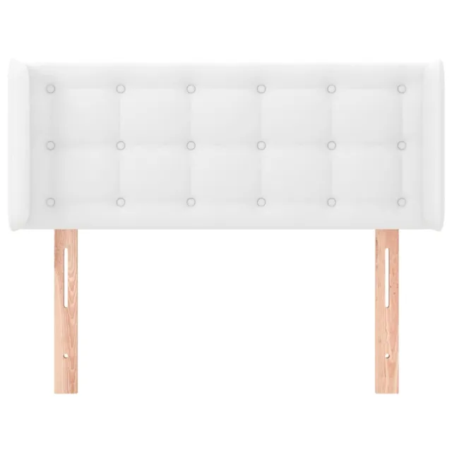 Tête de lit avec oreilles Blanc 93x16x78/88 cm Similicuir