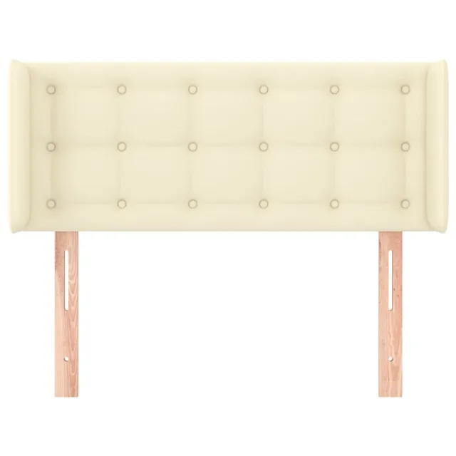 Tête de lit avec oreilles Crème 93x16x78/88 cm Similicuir