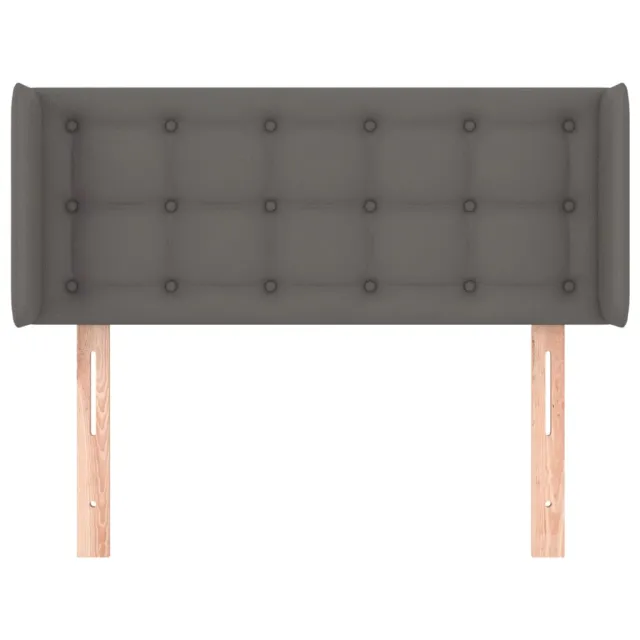 Tête de lit avec oreilles Gris 93x16x78/88 cm Similicuir