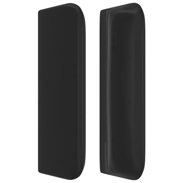 Tête de lit avec oreilles Noir 147x16x78/88 cm Similicuir