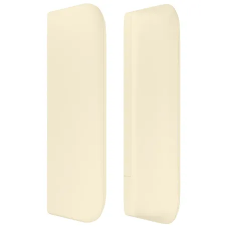 Tête de lit avec oreilles Crème 147x16x78/88 cm Similicuir