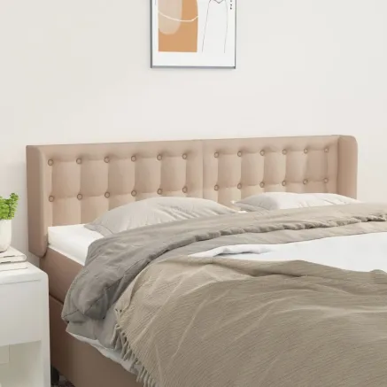 Tête de lit avec oreilles Cappuccino 147x16x78/88 cm Similicuir