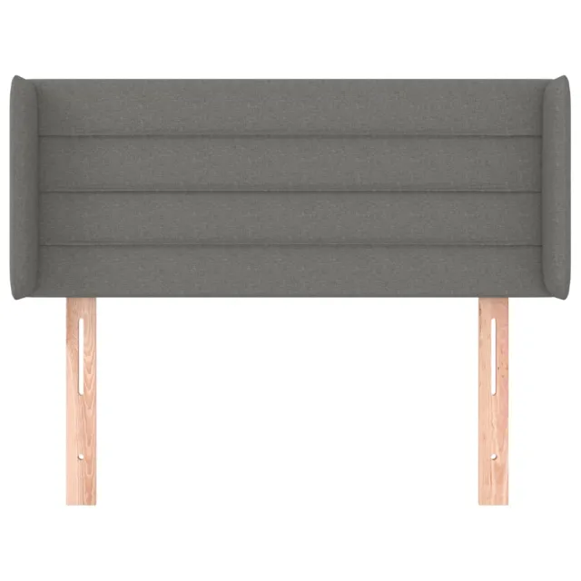 Tête de lit avec oreilles Gris foncé 103x16x78/88 cm Tissu