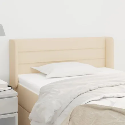Tête de lit avec oreilles Crème 103x16x78/88 cm Tissu