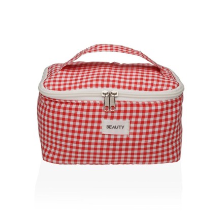 Nécessaire de Voyage Versa Vichy Rouge Polyester Textile 12 x 12 x 20