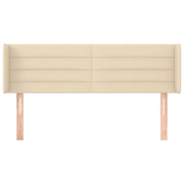Tête de lit avec oreilles Crème 147x16x78/88 cm Tissu