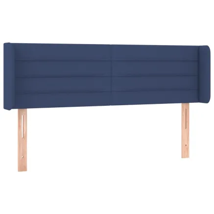 Tête de lit avec oreilles Bleu 147x16x78/88 cm Tissu 2