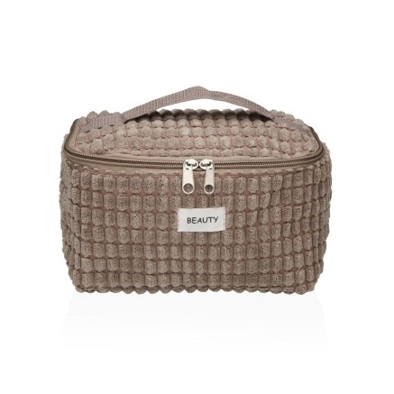 Nécessaire de Voyage Versa Corduroy Kaki Polyester Textile 12 x 12 x