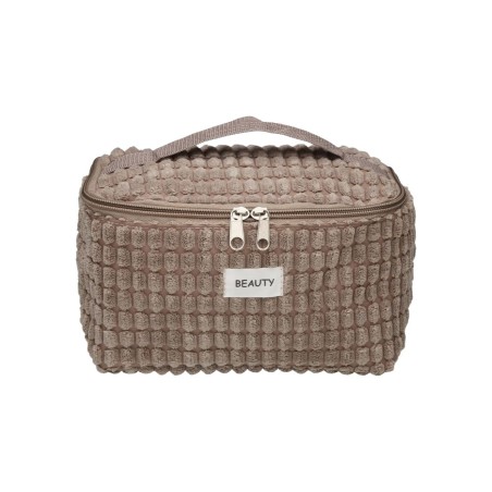 Nécessaire de Voyage Versa Corduroy Kaki Polyester Textile 12 x 12 x