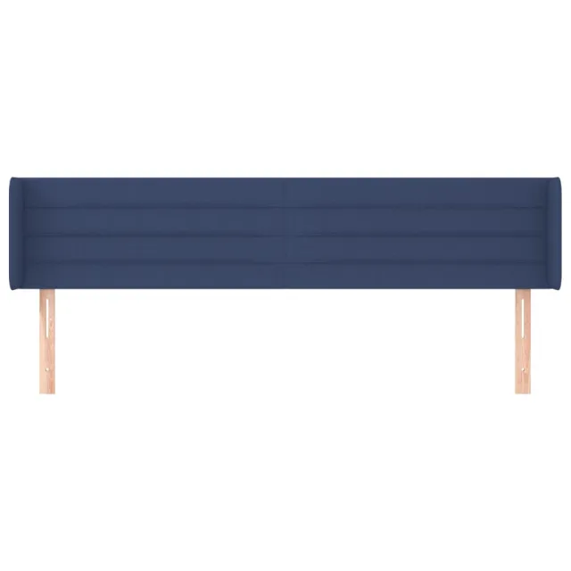 Tête de lit avec oreilles Bleu 163x16x78/88 cm Tissu