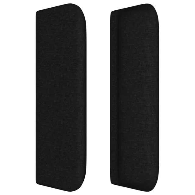 Tête de lit avec oreilles Noir 183x16x78/88 cm Tissu