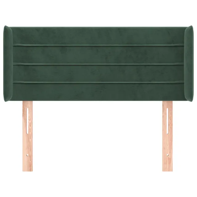 Tête de lit avec oreilles Vert foncé 83x16x78/88 cm Velours