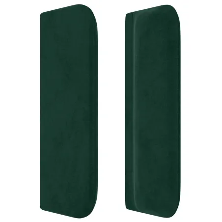 Tête de lit avec oreilles Vert foncé 147x16x78/88 cm Velours