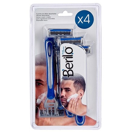 Disposable Razor Berilo 37676 37676 4 Pieces (12 Units) 2
