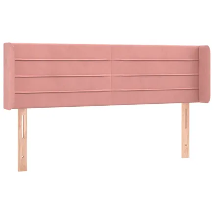 Tête de lit avec oreilles Rose 147x16x78/88 cm Velours 2