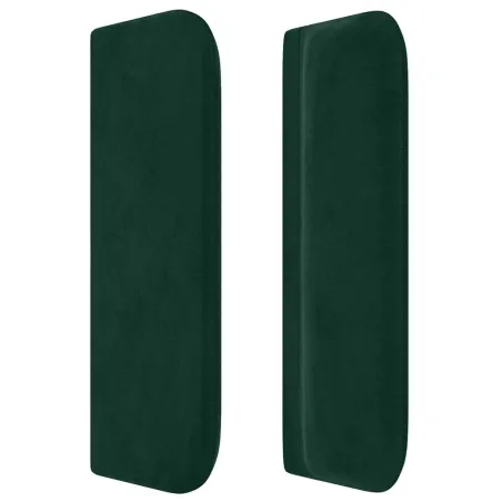 Tête de lit avec oreilles Vert foncé 183x16x78/88 cm Velours