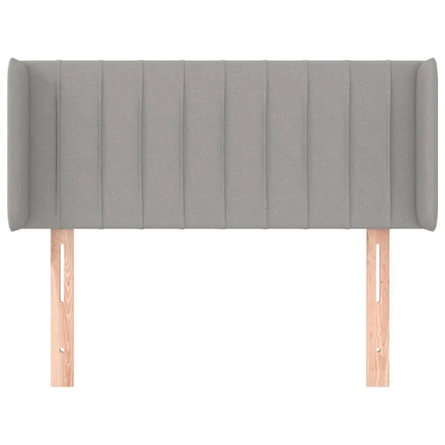 Tête de lit avec oreilles Gris clair 83x16x78/88 cm Tissu