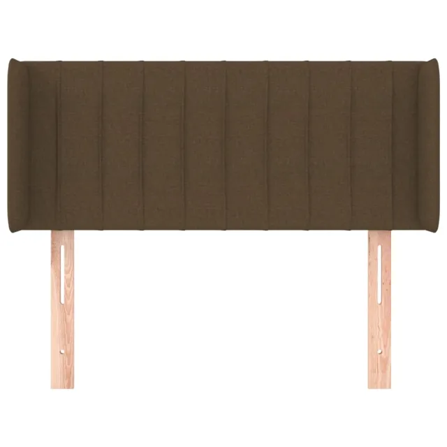 Tête de lit avec oreilles Marron Foncé 83x16x78/88 cm Tissu