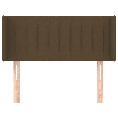 Tête de lit avec oreilles Marron Foncé 83x16x78/88 cm Tissu