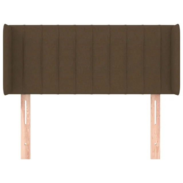 Tête de lit avec oreilles Marron Foncé 93x16x78/88 cm Tissu