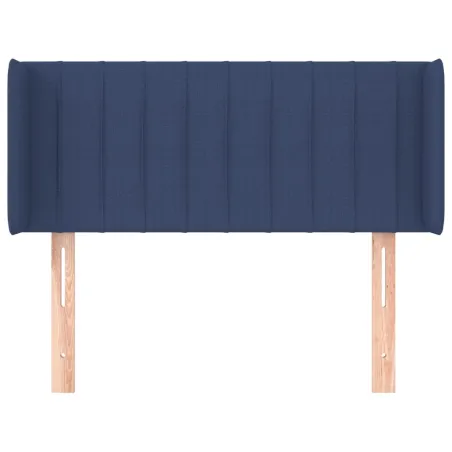 Tête de lit avec oreilles Bleu 93x16x78/88 cm Tissu