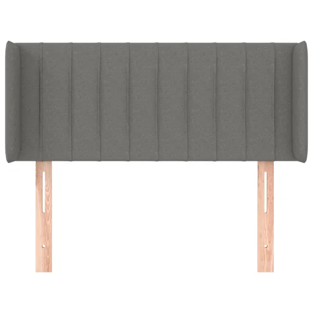 Tête de lit avec oreilles Gris foncé 103x16x78/88 cm Tissu